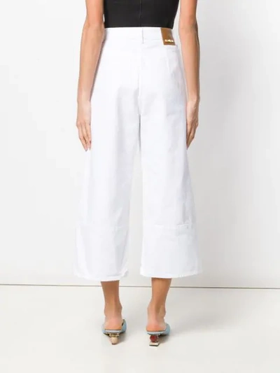 Shop Jacquemus Prago Cropped Jeans In 70100 White