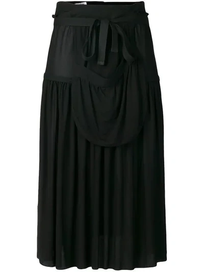 Shop Jw Anderson Hoop Skirt With Sporran Pocket In Black