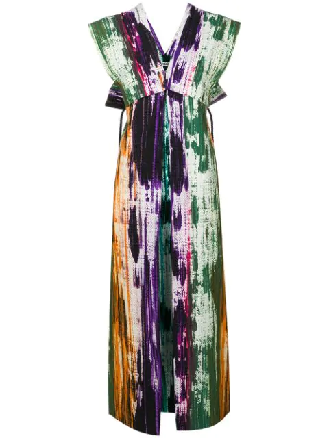Issey Miyake Abstract Print Dress In Green | ModeSens