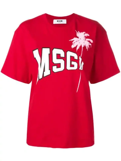 MSGM LOGO T恤 - 红色
