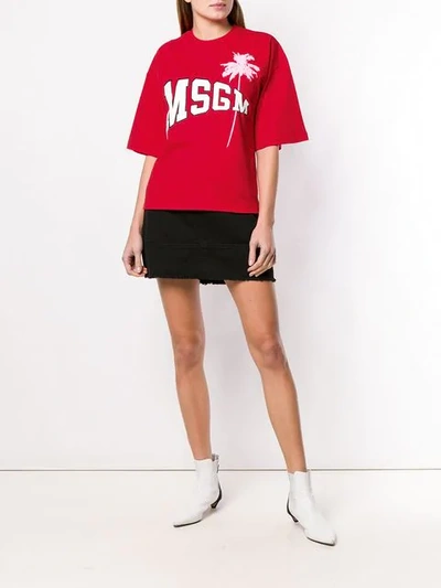 MSGM LOGO T恤 - 红色
