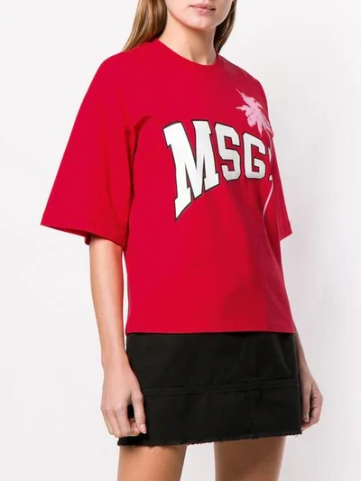 MSGM LOGO T恤 - 红色