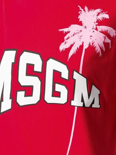 MSGM LOGO T恤 - 红色