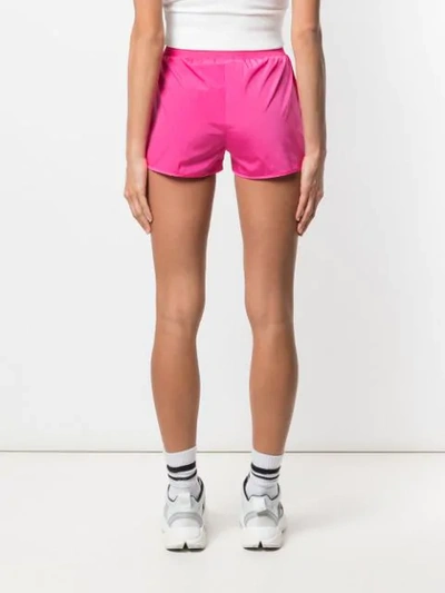 Shop Off-white Arrows Patch Track Shorts In Pink