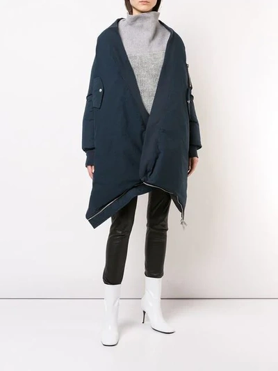 UNRAVEL PROJECT TELA BOMBER CAPE - 蓝色