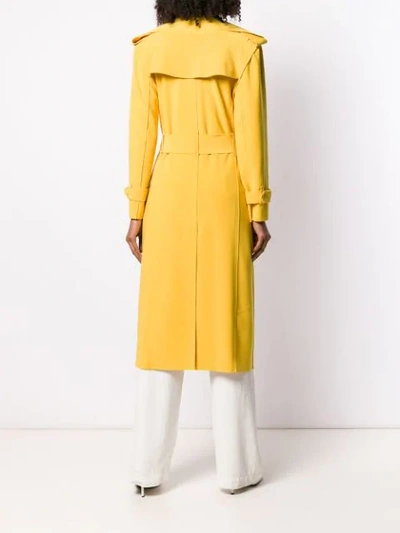 Shop Norma Kamali Robe Coat - Yellow