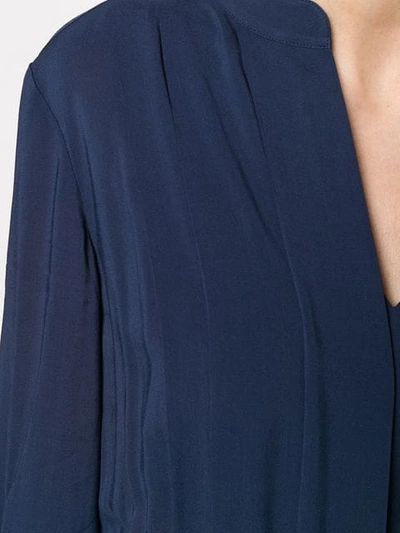 Shop Tory Burch Pleated Tunic Dress In Blue
