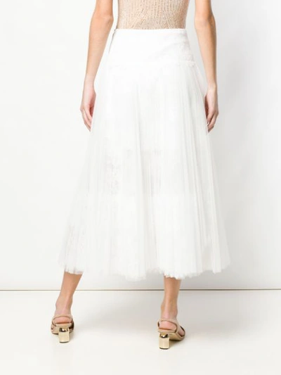 Shop Ermanno Scervino Lace Skirt In White