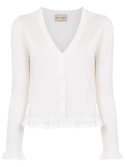 Shop Andrea Bogosian Knitted Cardigan - White