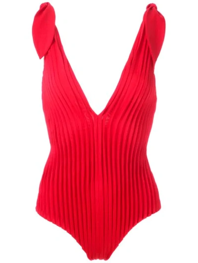 Shop Adriana Degreas X Cult Gaia Textured Swimsuit In Red