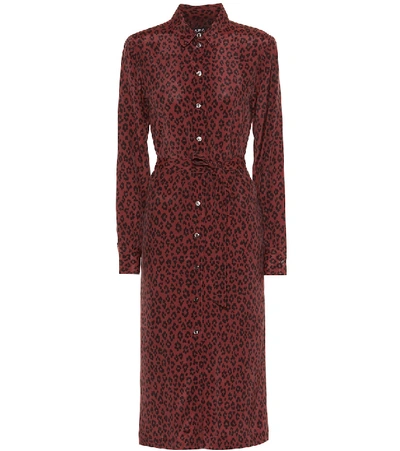 Shop A.p.c. Karen Leopard-print Dress In Brown