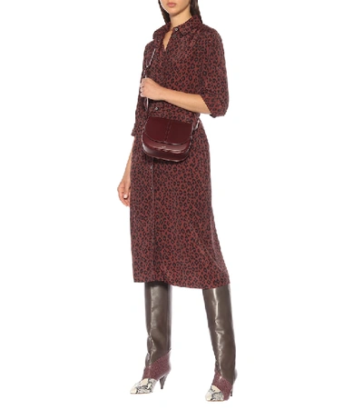 Shop A.p.c. Karen Leopard-print Dress In Brown