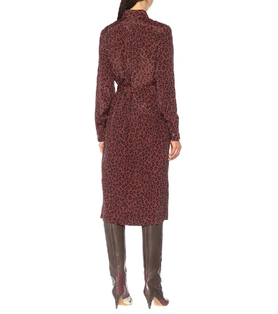 Shop Apc Karen Leopard-print Dress In Brown