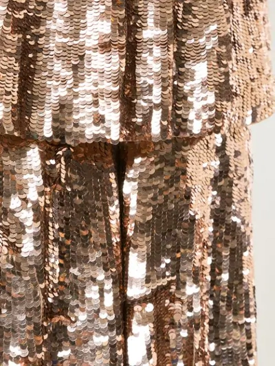 Shop Osman Tiered Sequinned Trousers In Metallic