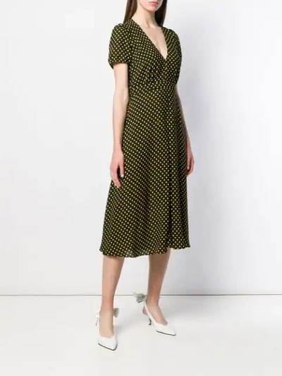 Shop N°21 Polka Dot Midi Dress In Black