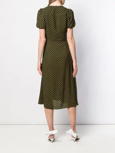 Shop N°21 Polka Dot Midi Dress In Black