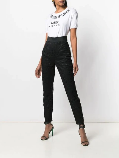 Shop Dolce & Gabbana Tapered Trousers In Black