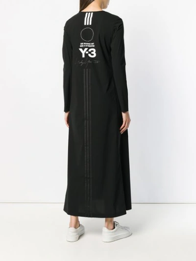 Shop Y-3 Ausgestelltes Maxikleid - Schwarz In Black