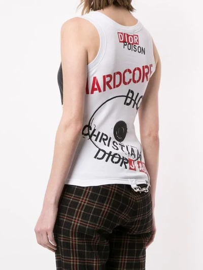 Pre-owned Dior Logo Print Tank Top In White