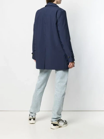 Shop Save The Duck Hooded Parka Coat In Blue