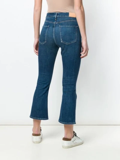 Shop Citizens Of Humanity Kick Flare Cropped Jeans In Blue