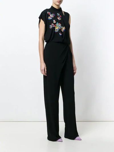 Vionnet Draped Flared Jumpsuit In Black