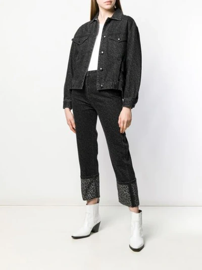 Shop Mcq By Alexander Mcqueen Leopard Print Jeans In Black
