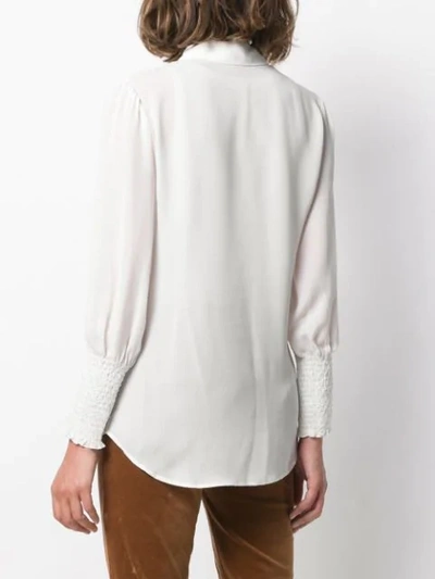 Shop L Agence Elasticated Cuff Shirt In Neutrals