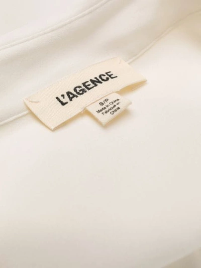 Shop L Agence Elasticated Cuff Shirt In Neutrals