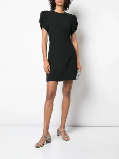 Shop A.l.c Short-sleeve Fitted Dress In Black