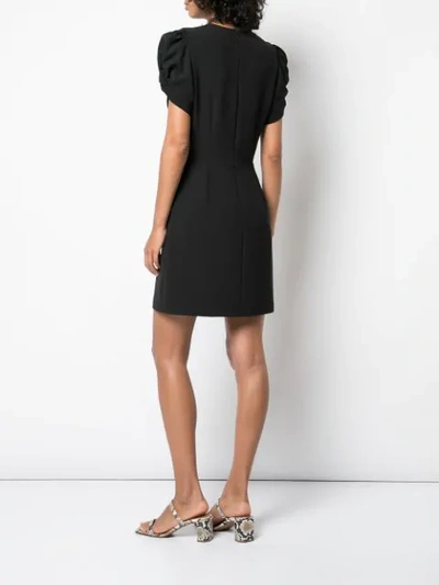 Shop A.l.c Short-sleeve Fitted Dress In Black