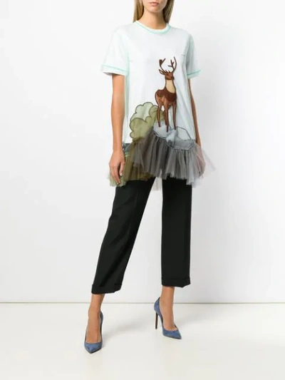 Viktor & Rolf Deer Tulle Top In Green