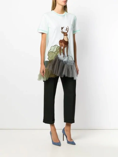 Viktor & Rolf Deer Tulle Top In Green