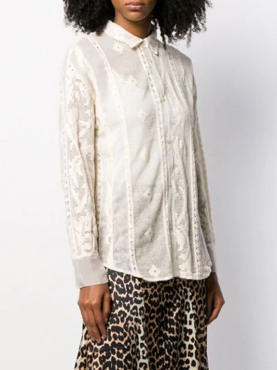 Shop Forte Forte Embroidered Button Shirt In White