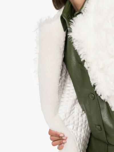 Shop Givenchy Shearling Belted Coat In White