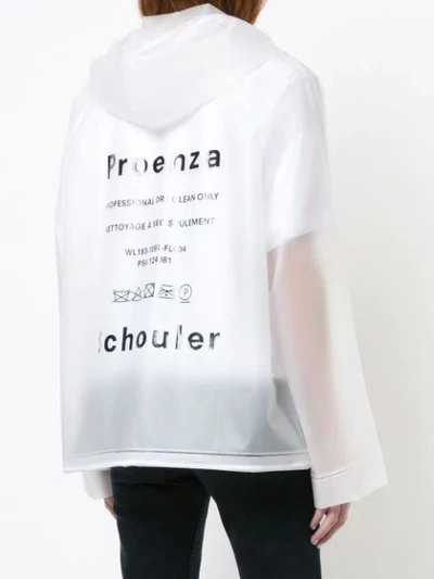 Shop Proenza Schouler Pswl Care Label Raincoat In White