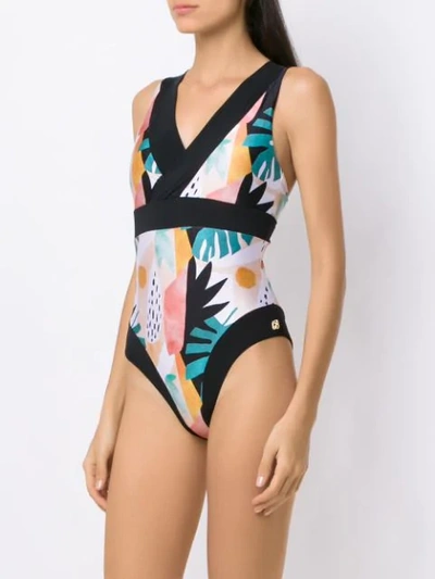 Shop Brigitte Printed Swimsuit In Multicolour