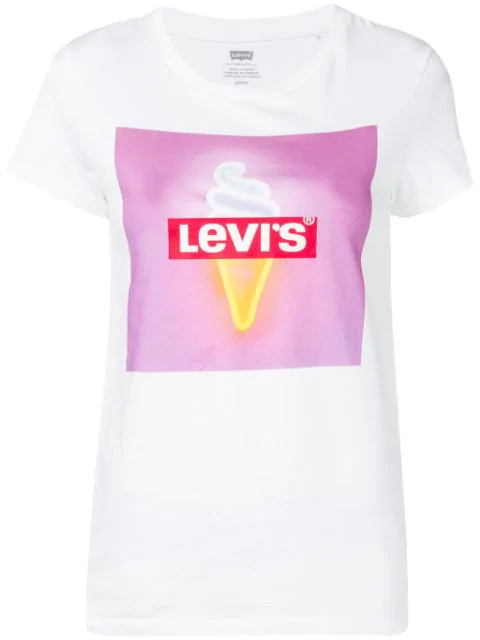 levis printed white t shirt