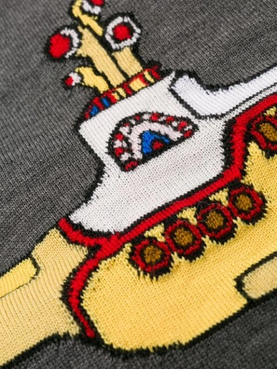 Shop Stella Mccartney All Together Now Yellow Submarine Jumper In Grey