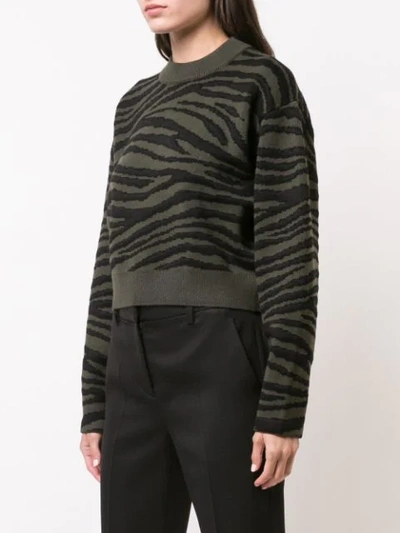 Shop Proenza Schouler Tiger Jacquard Sweater In Green
