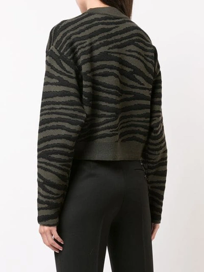 Shop Proenza Schouler Tiger Jacquard Sweater In Green