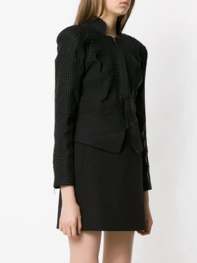 Shop Tufi Duek Appliqué Jacket In Black