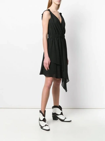 Shop Pinko Sleeveless Flared Dress In Z99 Black
