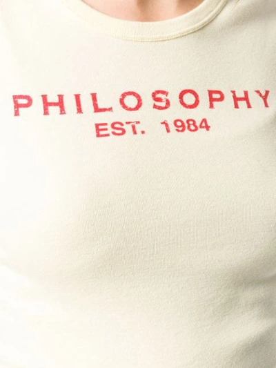 Shop Philosophy Di Lorenzo Serafini Logo Print T-shirt In 0021 Pale Yellow