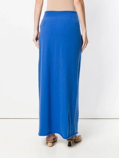 Shop Jacquemus Asymmetrical Layer Skirt In Blue