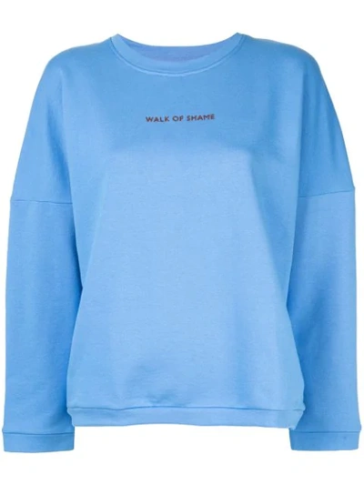 Shop Walk Of Shame Logo Print Sweatshirt In Blue