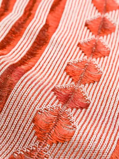 Shop Antonino Valenti Embroidered Flared Dress In Orange