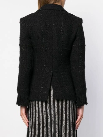 Shop Sonia Rykiel Button Tweed Jacket - Black