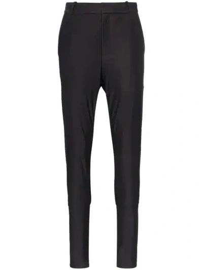 Shop Y/project Mid-rise Slim Leg Trousers In Black