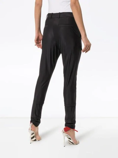 Shop Y/project Mid-rise Slim Leg Trousers In Black